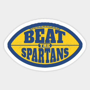 Beat the Spartans // Vintage Football Grunge Gameday Sticker